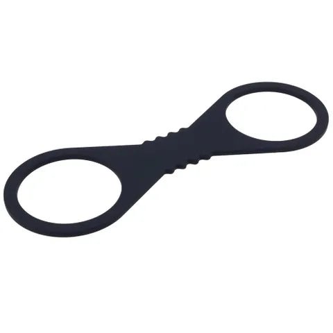 Sex And Mischief Shadow Large Silicone Cuffs Black Restraints - BONDAGE - TOYS