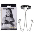 Sex & Mischief Amor Collar with Nipple Clamps - Metal Restraints - BONDAGE - TOYS
