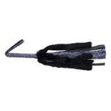 Sex & Mischief Cougar Faux Fur Flogger - Navy Blue/Black Furry Flogger Whip - BONDAGE - TOYS