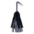 Sex & Mischief Cougar Faux Fur Flogger - Navy Blue/Black Furry Flogger Whip - BONDAGE - TOYS