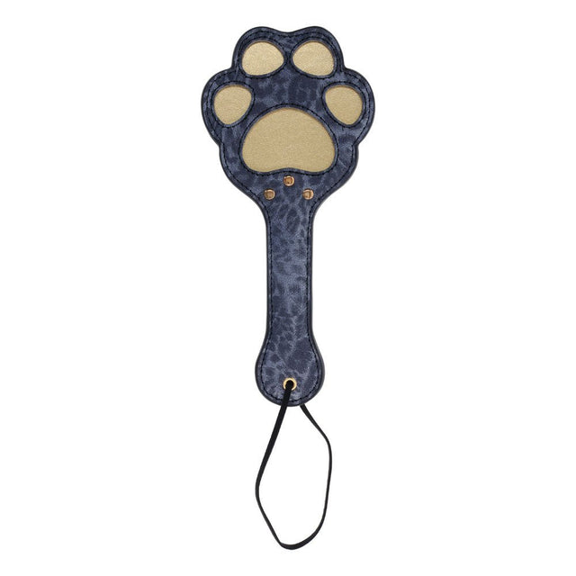 Sex & Mischief Cougar Paw Paddle - Navy Blue/Gold Spanking Paddle - BONDAGE - TOYS
