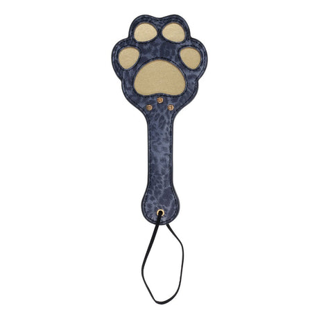 Sex & Mischief Cougar Paw Paddle - Navy Blue/Gold Spanking Paddle - BONDAGE - TOYS