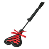 Sex & Mischief Heart Beat Crop - Black/Red 37.5 cm Crop Whip - BONDAGE - TOYS