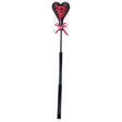 Sex & Mischief Heart Beat Crop - Black/Red 37.5 cm Crop Whip - BONDAGE - TOYS