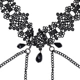 Sex & Mischief Lace Collar with Nipple Ties - BONDAGE - TOYS