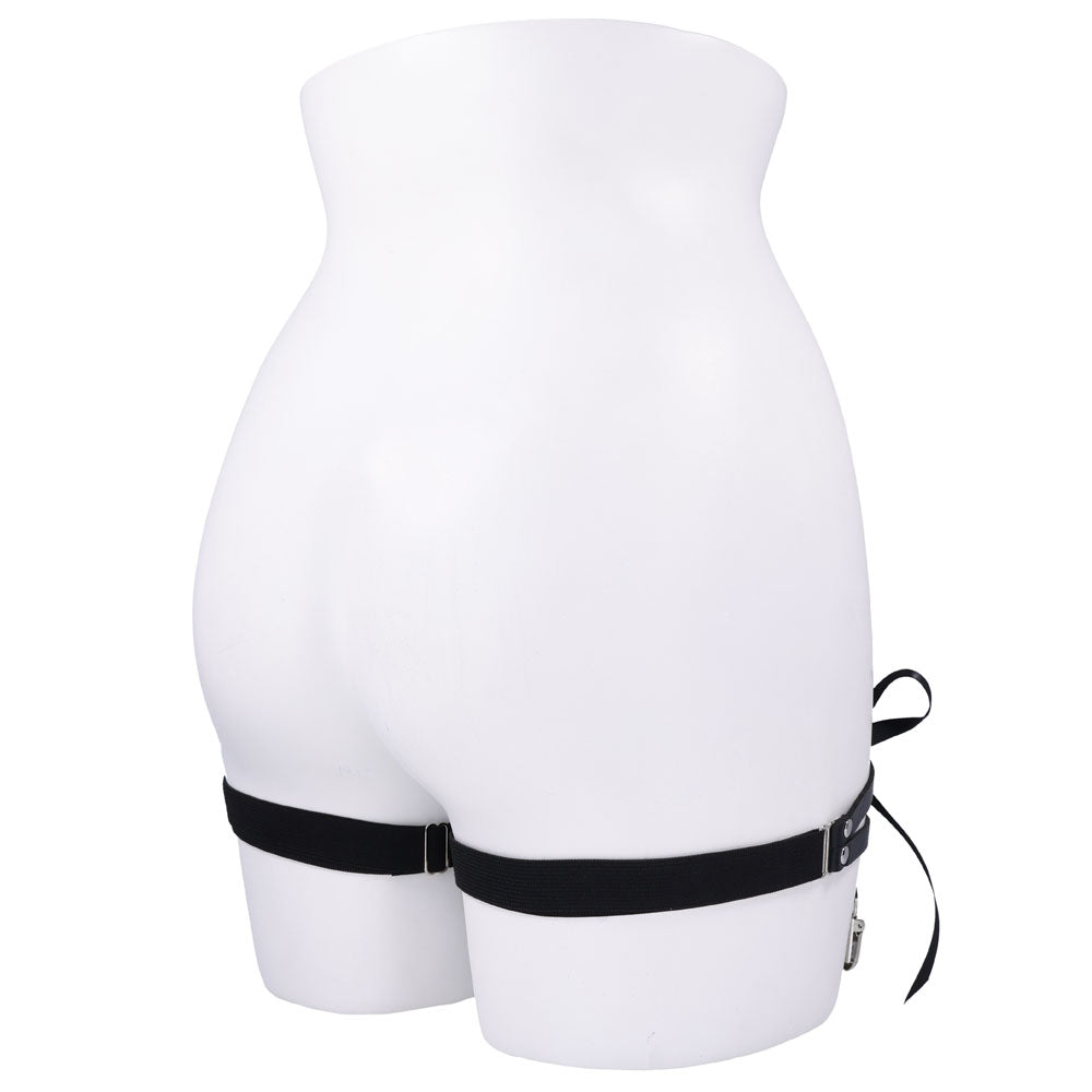 Sex & Mischief Laced Up Garters - Black Garters - BONDAGE - TOYS