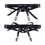 Sex & Mischief Laced Up Garters - Black Garters - BONDAGE - TOYS