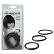 Sex & Mischief Nitrile Cock Ring 3 Pack - Black Cock Rings - Set of 3 Sizes - COCK RINGS