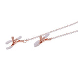 Sex & Mischief Peaches n CreaMe Collar with Nipple Clamps | Rose Gold - BONDAGE - TOYS