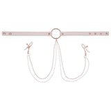 Sex & Mischief Peaches n CreaMe Collar with Nipple Clamps | Rose Gold - BONDAGE - TOYS