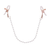 Sex & Mischief Peaches n CreaMe Pearl Nipple Clamps - BONDAGE - TOYS