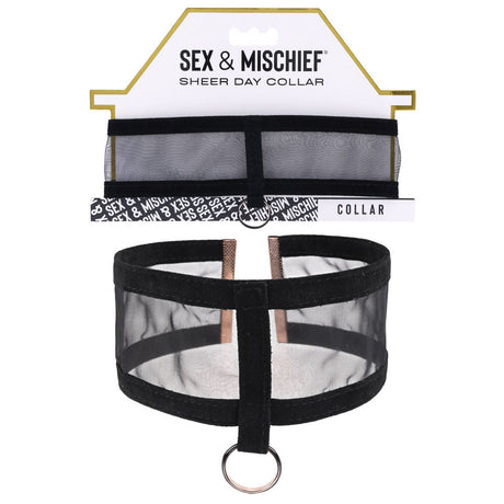 Sex & Mischief Sheer Day Collar - Black Collar - BONDAGE - TOYS