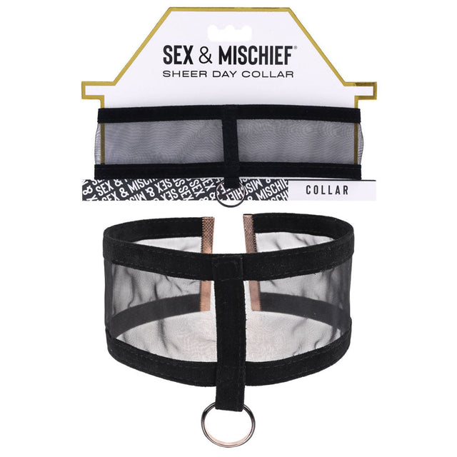 Sex & Mischief Sheer Day Collar - Black Collar - BONDAGE - TOYS
