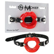 Sex & Mischief Silicone Lips Mouth Gag - Red - Red Mouth Restraint - BONDAGE - TOYS