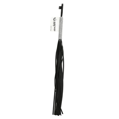 Sex & Mischief Sparkle Flogger - Black/Sparkle 78 cm Flogger Whip - BONDAGE - TOYS