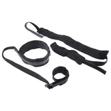 Sex & Mischief Thigh & Wrist Cuffs - Black Restraints - BONDAGE - TOYS