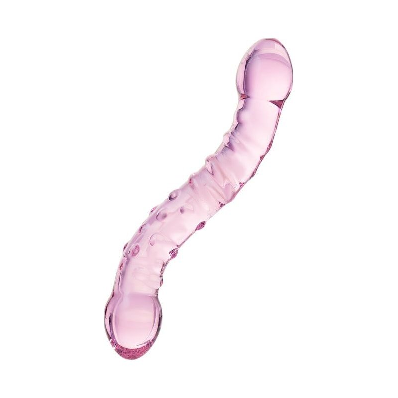 Sexus Glass Dildo - Pink 19.5cm Handcrafted Glass Adult Sex Toy - Adult Toys