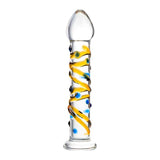 Sexus Glass Dildo Yellow 17.2cm - Adult Toys
