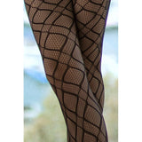 Shadowline Geo Fishnet Tights Black - Naughty by Nature Adult Store