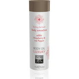 Shiatsu Edible Body Oil – Strawberry and Red Pepper Massage Oil - Lotions & Potions