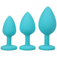 Silicone Anal Trainer Set 3 Pc Teal - Adult Toys