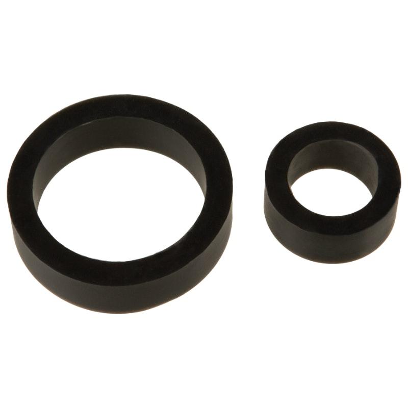 Silicone Cock Rings Double Pk Black - Adult Toys