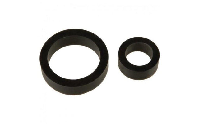 Silicone Cock Rings Double Pk Black - Adult Toys