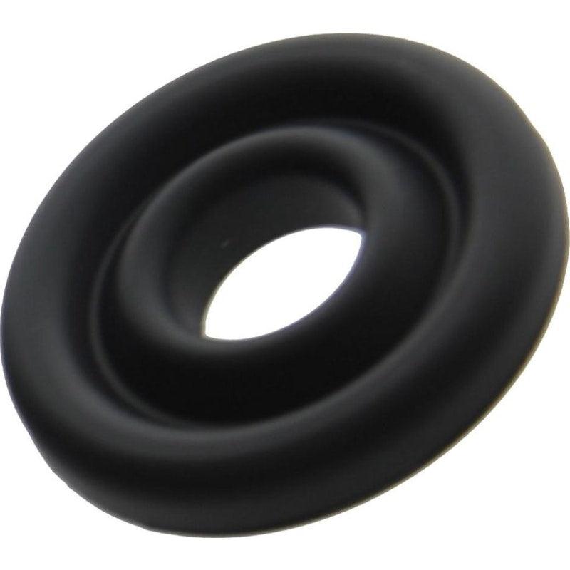 Silicone Donut Cushion Black for Pump Cylinder 1.75in - 2.15in Dia - Adult Toys