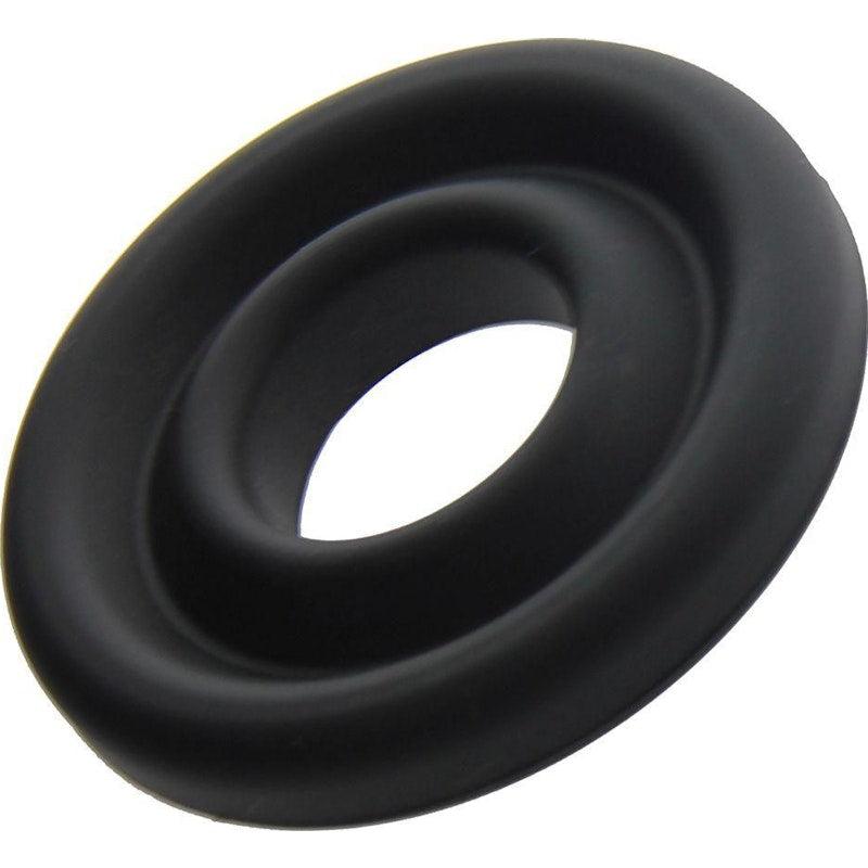 Silicone Donut Cushion Black for Pump Cylinder 2.15in - 2.5in Dia - Adult Toys