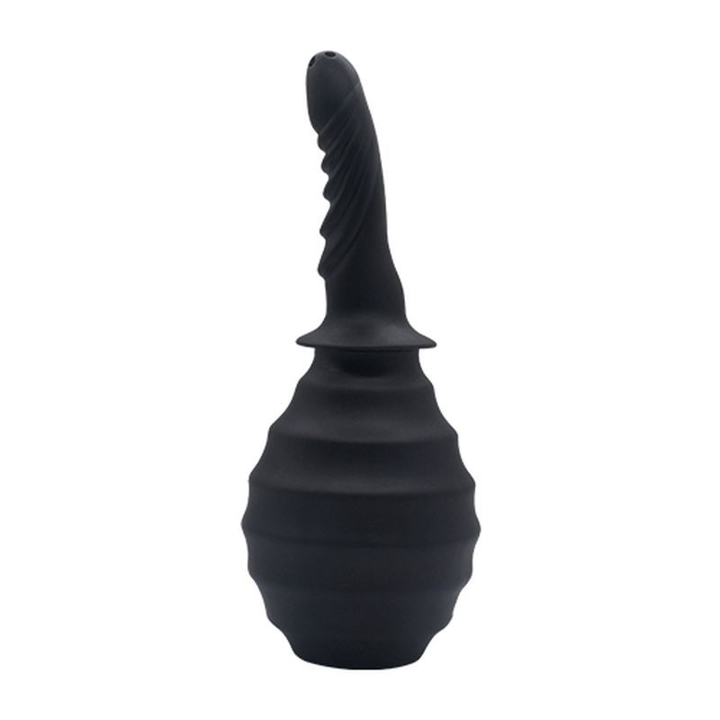 Silicone Ribbed Anti - Backflow Douche 310ml - Adult Toys