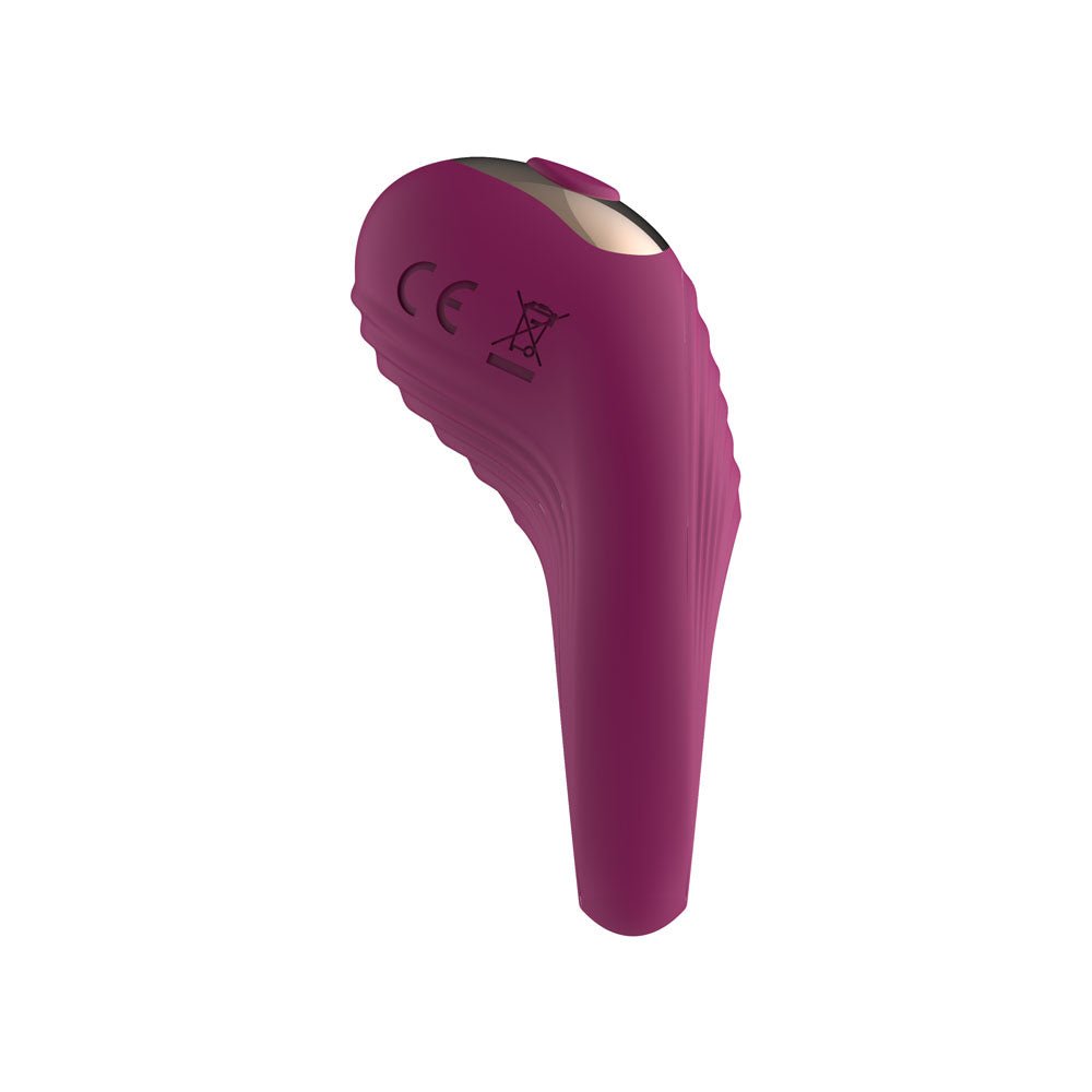 Silicone Vibrating Cock Ring USB Rechargeable Purple - COCK RINGS