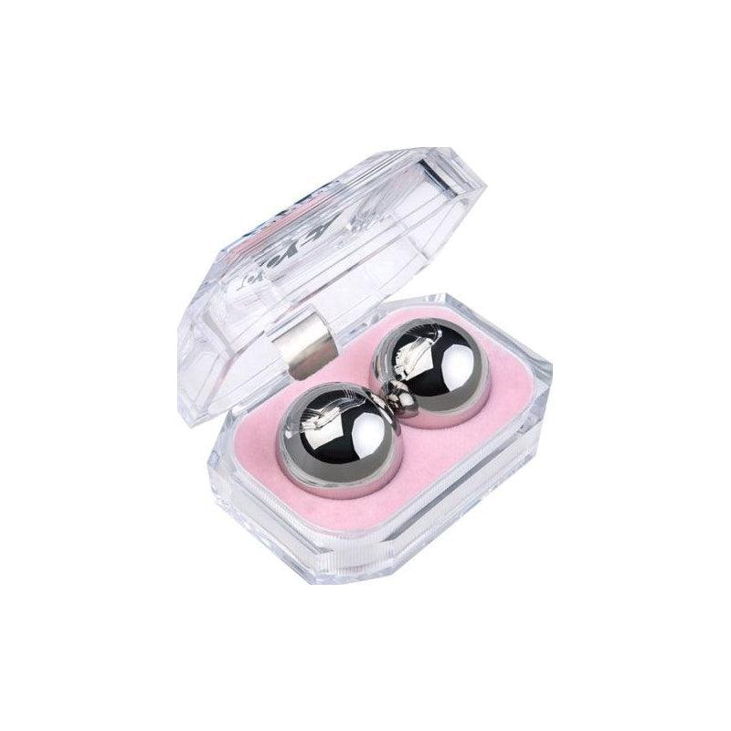 Silver Metal 2 Pc Vaginal Balls 3cm - Adult Toys