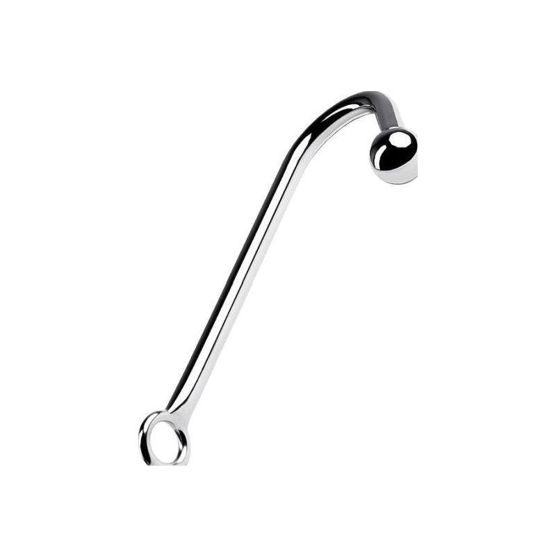 Silver Metal Anal Hook w Ball - Adult Toys