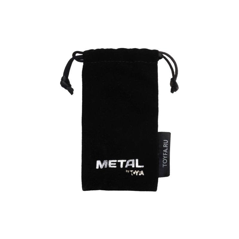 Silver Metal Anal Plug w Topaz Crystal Small - Adult Toys