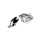 Silver Metal Chastity Cage Adjustable - Adult Toys