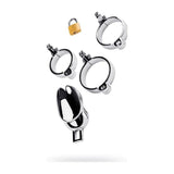 Silver Metal Chastity Cage Adjustable - Adult Toys