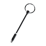 Silver Metal Urethral Plug w Ring - Adult Toys