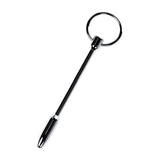 Silver Metal Urethral Plug w Ring - Adult Toys