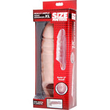 Size Matters Ample XL Penis Enhancer Sheath – Ribbed TPR Sleeve - Adult Toys
