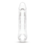 Size Up 2 Inch See - Thru Penis Extender with Ball Loop - Clear 5 cm (2'') Penis Extension Sleeve - SLEEVES