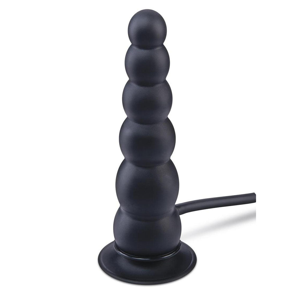 Size Up 7 Inch Ripple Inflatable Butt Plug Black 20.3 cm - ANAL TOYS