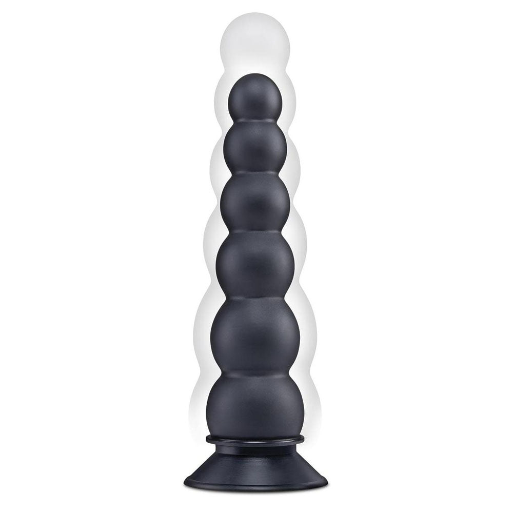 Size Up 7 Inch Ripple Inflatable Butt Plug Black 20.3 cm - ANAL TOYS