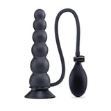 Size Up 7 Inch Ripple Inflatable Butt Plug Black 20.3 cm - ANAL TOYS