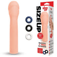 Size Up Realistic 3'' Penis Extender - Flesh 7.6 cm (3'') Penis Extension Sleeve - SLEEVES