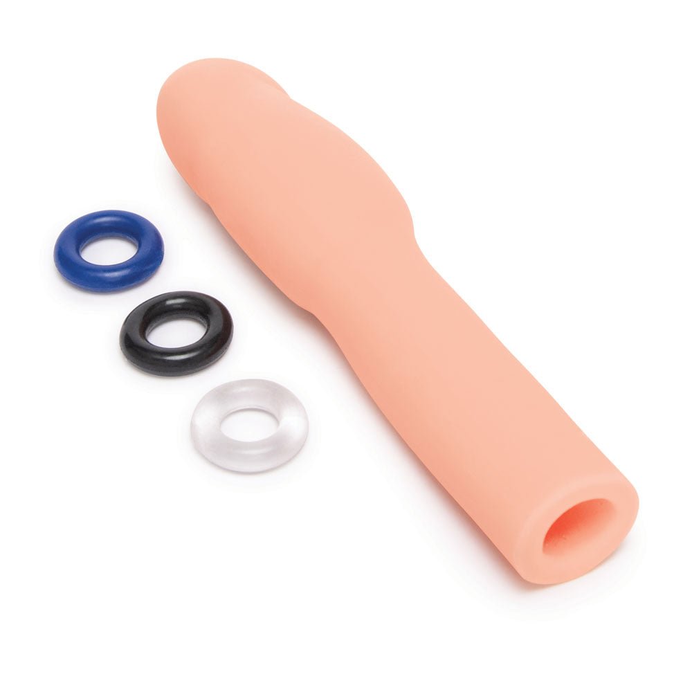 Size Up Realistic 4 Inch Penis Extender - Flesh 10.1 cm (4'') Penis Extension Sleeve - SLEEVES