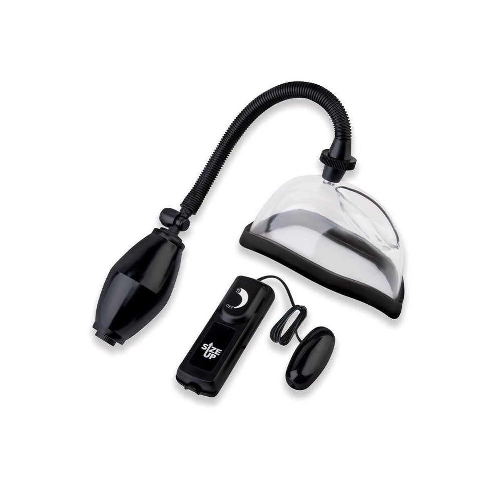 Size Up Vibrating Pussy Pump Clear Vibrating Vagina Pump - PUMPS