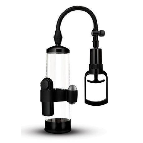 Size Up Vibrating Trigger Penis Pump - Clear Vibrating Penis Pump - PUMPS