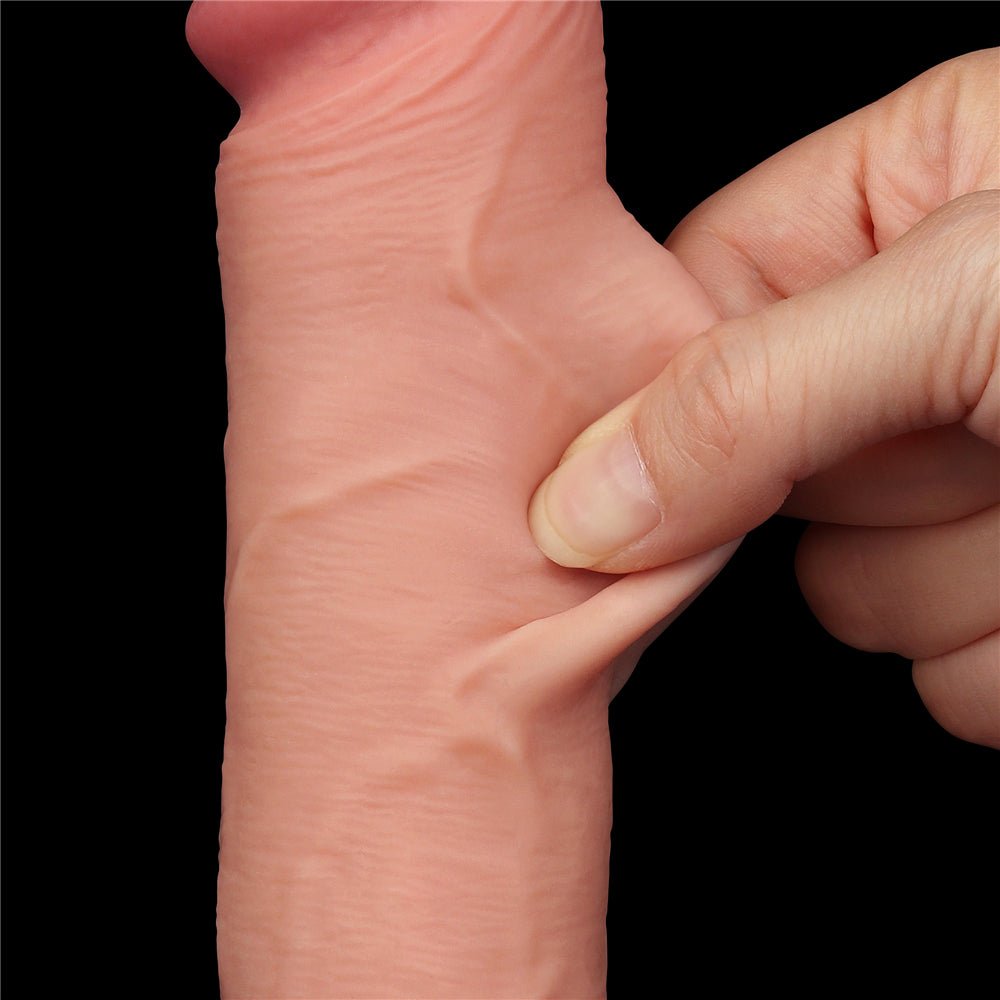 Sliding Skin Dual Layer Dong - Flesh (8'') with Flexible Skin - DONGS