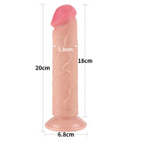 Sliding Skin Dual Layer Dong - Flesh (8'') with Flexible Skin - DONGS