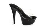 Slip On Rhinestone Platform Black 6in - Lingerie